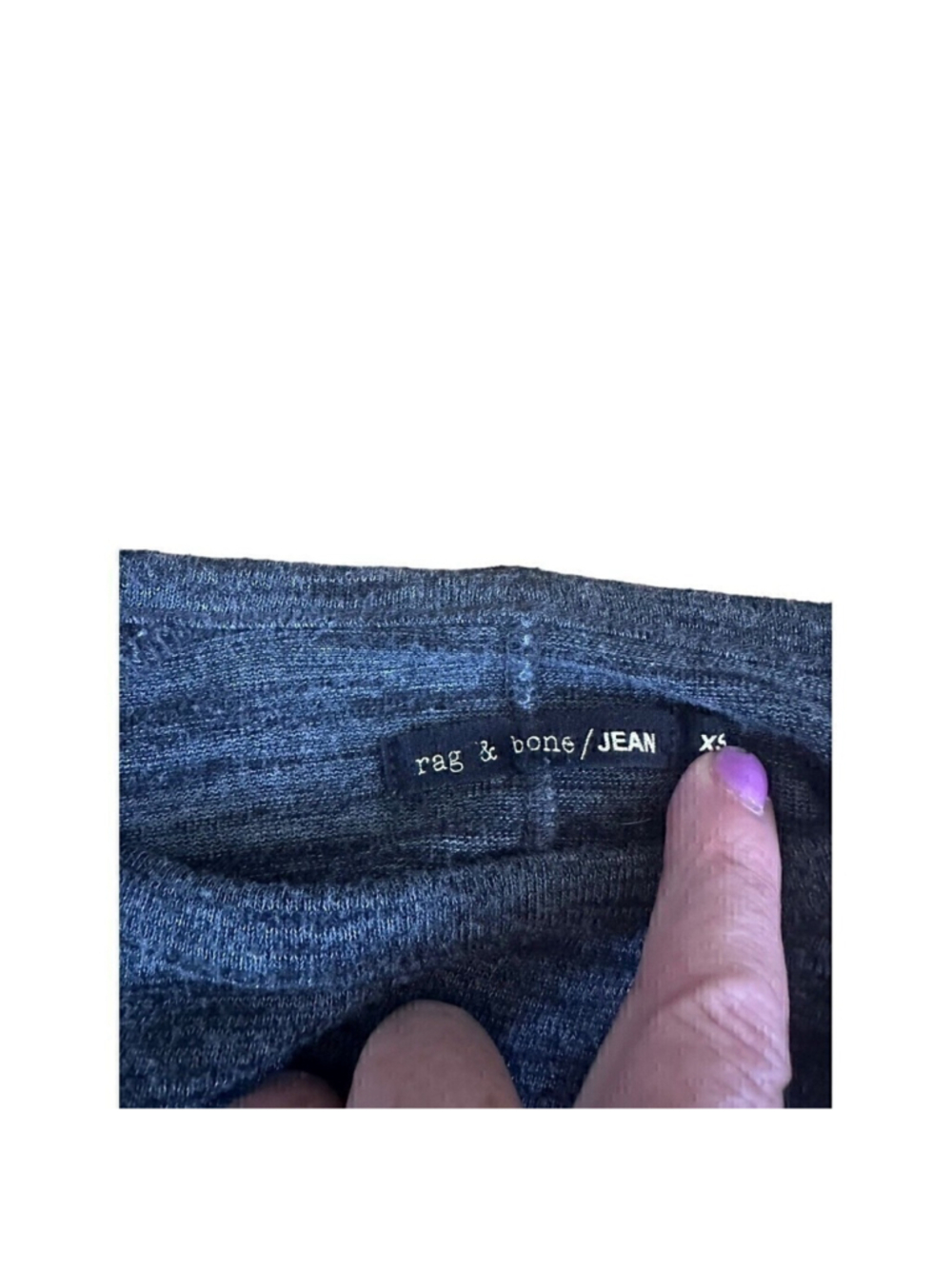 Rag & Bone Jean Women's Gray Black Marled Sweater size XS Knit Top Stretch B - Picture 4 of 5